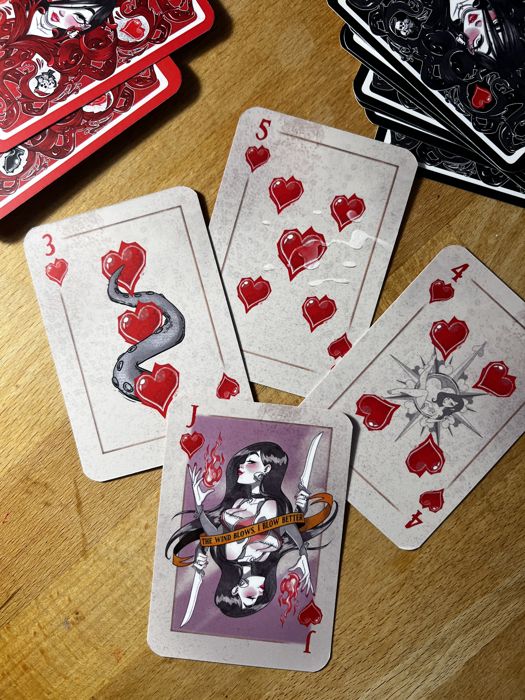 Printed cards — detail